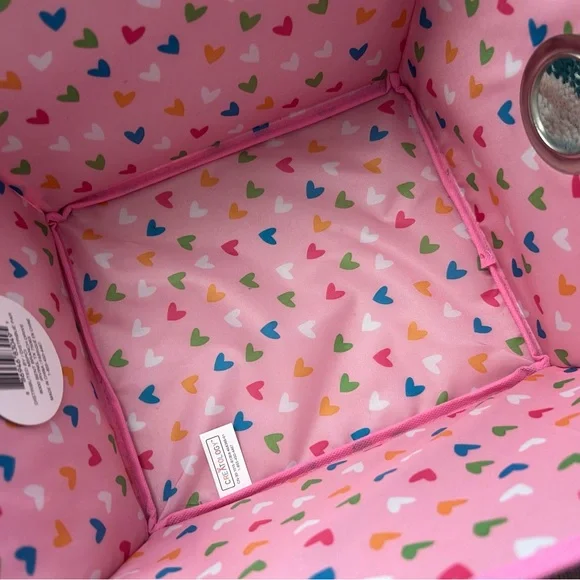 Colorful Heart Pattern Storage Bin - Picture 2 of 3
